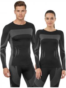 Normani 1x Термофутболка унисекс с длинными рукавами, черно-серая