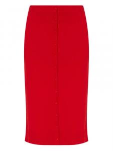 Юбка облегающая, застегивается на пуговицы спереди Victoria Beckham, красный