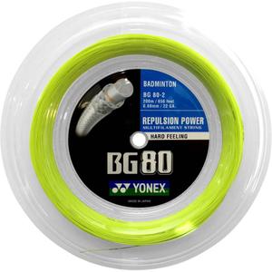 Yonex Струны для бадминтонной ракетки BG80 2 0041, мультифиламентные/Vectran, унисекс, 200 м