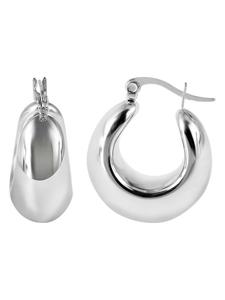 Adeliás Женские серьги - Серьги-кольца из нержавеющей стали серебристого цвета