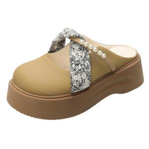 SUPEREDGE Женские противоскользящие закрытые тапочки устойчивые к истиранию коричневые, цвет Brown