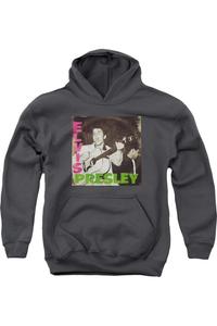 Толстовка с капюшоном Elvis Presley First LP Youth Gildan, Charcoal