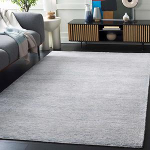 Ковер SAFAVIEH, 183 x 183 см, Soho Collection, Blue/Ivory, геометрический рисунок, идеален для помещений с высокой проходимостью в гостиной, спальне, столовой (SOH178M)