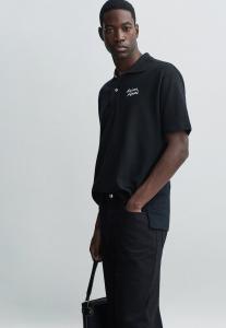 Поло Maison Kitsuné HANDWRITING COMFORT, Black/White/Black