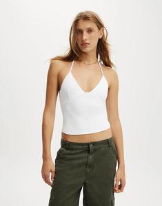 Cotton On Топ Hold Me, халтер, белый