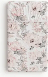 Простыня на резинке из хлопка 120х60 см - детские кровати - очень мягкая и безопасная для младенцев BellaFurn