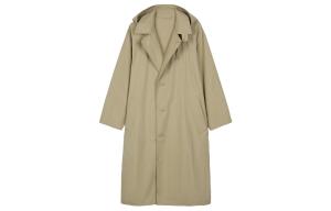Длинное пальто-тренч с капюшоном UNIQLO U, 33 хаки