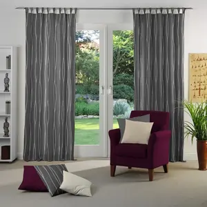 Штора Dallas с петлями, 1 шт. Wirth, антрацит