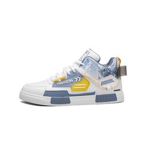 Нескользящие мужские кроссовки средней высоты King Jinmai, White Blue