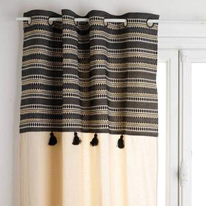 Штора с люверсами Atmosphera Créateur d'intérieur DELHI, 2x260x140 см, черный