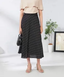 Юбка-клеш в горошек Avv, цвет Black