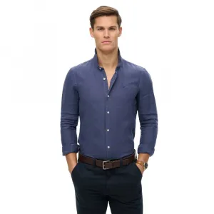 Рубашка Superdry Sd Embroidered Vacation Linen, синий