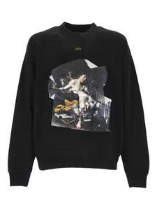 Свитшот с принтом в виде произведения искусства OFF-WHITE, черный