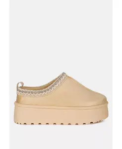 Классические туфли-слипоны с вышивкой на платформе Jesters London Rag, загар/бежевый