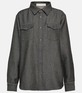 Джинсовая рубашка из кашемира и хлопка God'S True Cashmere, фиолетовый