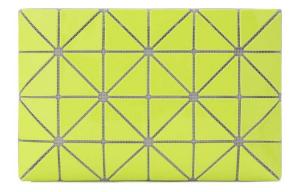 Сумка-клатч из поливинилхлоридной смолы женская желто-зеленая ISSEY MIYAKE