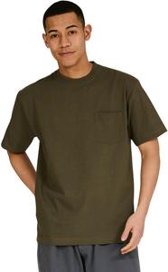 Футболка Hanes Beefy, короткие рукава, круглый вырез, 100% хлопок, бесшовный цельный крой, без этикетки, футболка с карманом Beefy, H5190, мужская