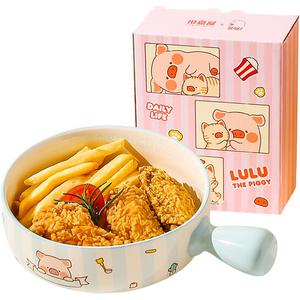 Чаши KAWASIMAYA, Lulu Pig 6-Inch Handle Bowl (Delicious Piggy)