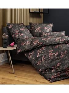 Постельное белье Janine Interlock Jersey Carmen S коричневого и розового цвета Janine, 155 x 220 + 80 x 80 см