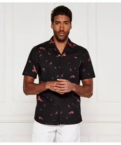 Рубашка Эллино Straight fit Hugo, черный