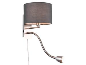 Светодиодный настенный светильник MeineWunschleuchte mit Schalter & Leselampe, серый - серебристый