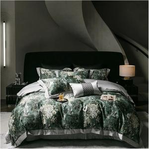 YUSIWOAL Комплект постельного белья с цветочными принтами в стиле масляной живописи из египетского хлопка 1000TC