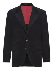 Вельветовый пиджак на пуговицах Brunello Cucinelli, черный