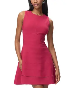 Платье с розмарином Hervé Léger, розовый