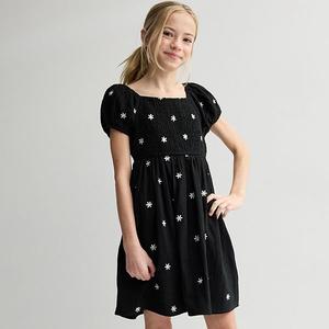 Детское платье с коротким рукавом и цветочным принтом, размеры 7-16, Regular и Plus Speechless