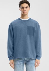 Толстовка QS GEWASCHENES MIT KONTRAST-DETAIL, Pastelltürkis/Turquoise