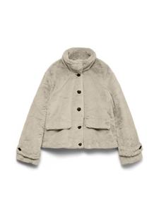 Куртка из искусственного меха овсяного цвета Vero Moda