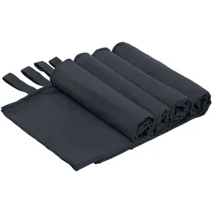 Полотенца OTTO home Leoa, разных размеров, спортивное полотенце, дорожное полотенце, пляжное полотенце, очень легкое, компактное, быстро сохнущее, микрофибра с контрастной строчкой Otto Home, антрацит