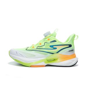 Легкие амортизирующие низкие детские кроссовки для бега ERKE KIDS, зеленый/белый