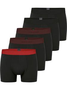 Schiesser Хлопковые трикотажные трусы из одинарного трикотажа, комплект из 5 штук, черного цвета