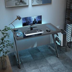 PSEAT игровой компьютерный стол с полным стеклянным экраном, RGB подсветкой, модный стол, роскошный письменный стол Z43 стеклянный игровой стол Saitu (PSEUDAT)