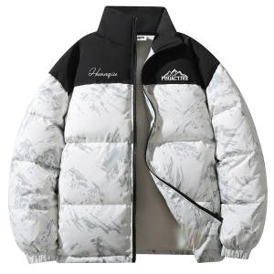 Пуховик Unisex с воротником стойкой утепленный HUANQIU, белый