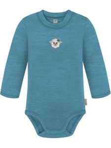 Normani Outdoor Sports Детский боди с длинными рукавами из мериносовой шерсти, модель Tuai, синего цвета