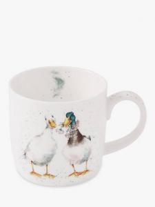 Кружка Duck Love из костяного фарфора, 310 мл, белая/мультиколор Wrendale Designs, ite/Multi