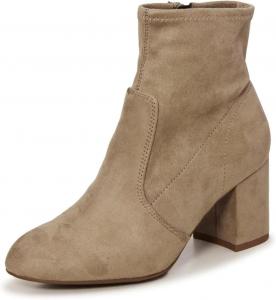 Женские модные ботильоны YDN с круглым носком, молнией, на высоком массивном каблуке, зимние короткие ботинки, универсальная обувь для работы и вечеринок, размер 4-16 US, Brown