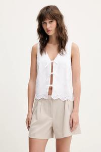 Льняной жилет Hollister Co., бежевый