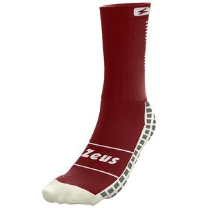 Нескользящие профессиональные тренировочные носки Zeus темно-красные