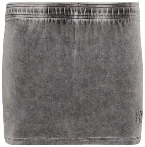 Юбка-шорты Alexander Wang Mid Rise Mini Emboss Logo Skort, серый
