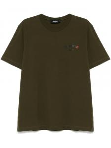 Футболка с резиновым логотипом DSQUARED2, зеленый