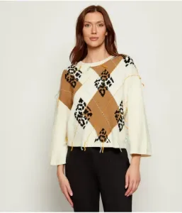 Шерстяной свитер oversize fit Marc Cain, экрю