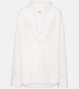 Топ из хлопкового поплина Tito Khaite, белый