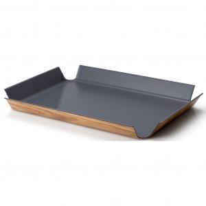 Поднос Continenta, Grau/holzfarben