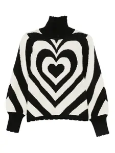 Свитер с сердцем FARM Rio, черный