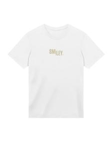 Футболка SMILEY бежевая в белом цвете F4NT4STIC