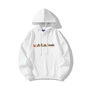 Толстовка Unisex Unite Life HOODS, белая (с флисовой подкладкой и утепленная)