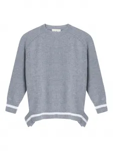 Полосатый свитер с аппликацией Douuod Kids, серый